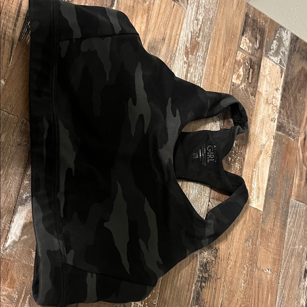 Athleta Black Camo Sports Bra